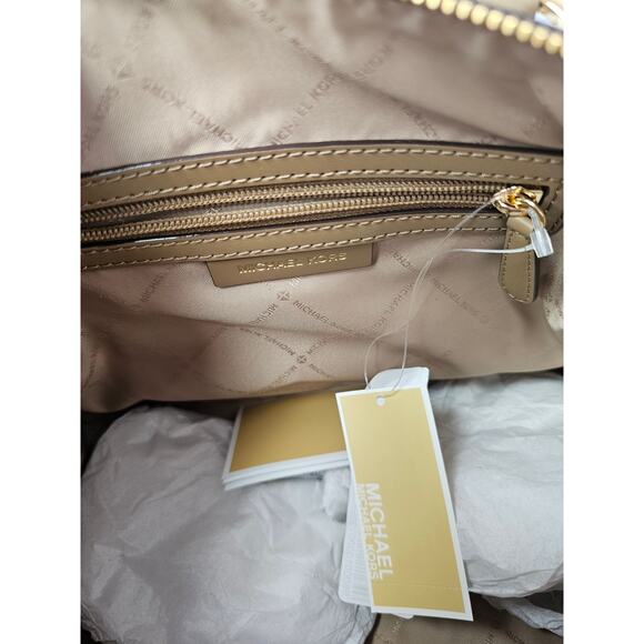 MICHAEL Michael Kors Grayson Medium Duffle Satchel Purse Husk Color NWT - Picture 6 of 6